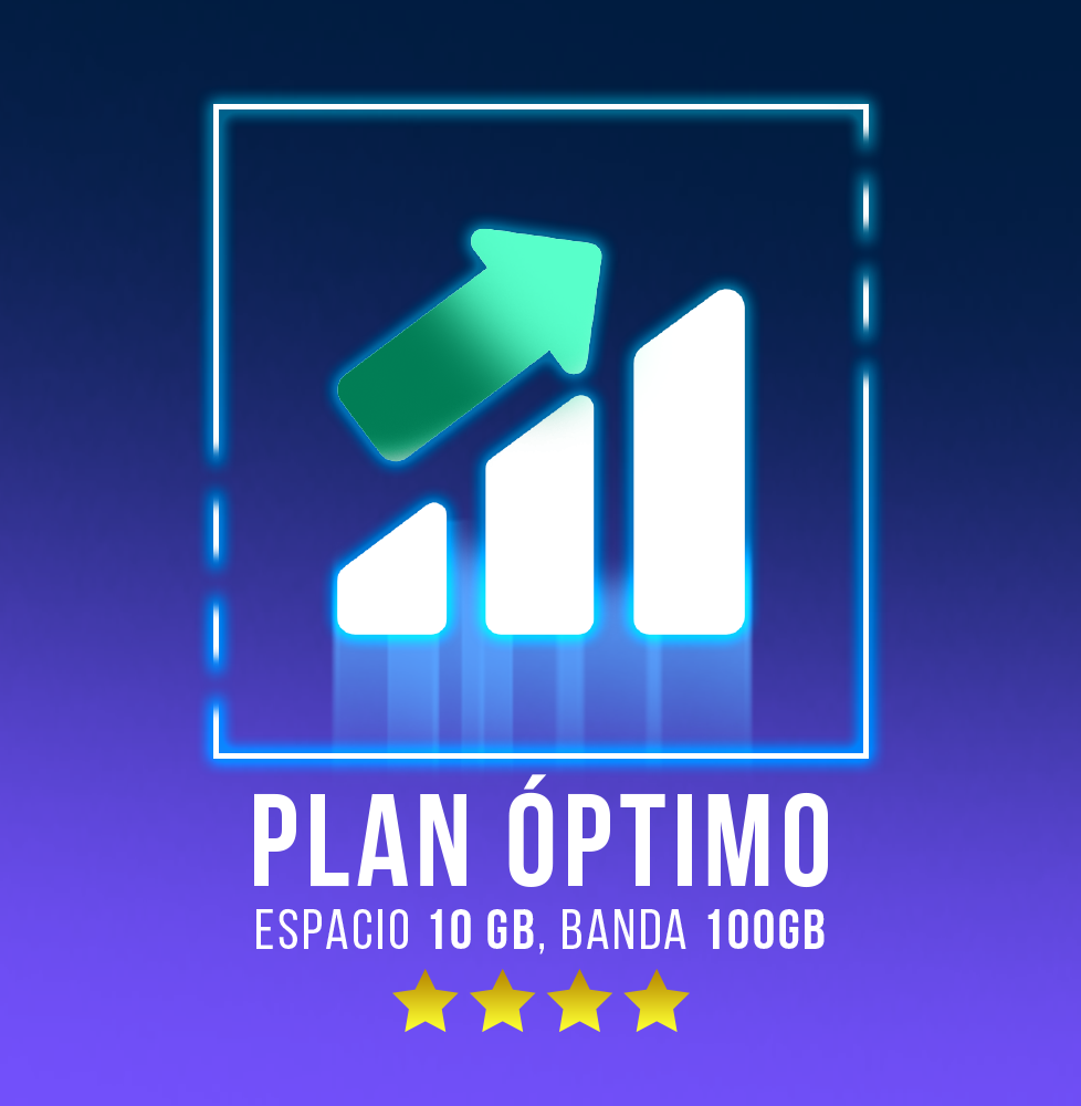 Plan Óptimo (Espacio 10 GB, Banda 100GB)